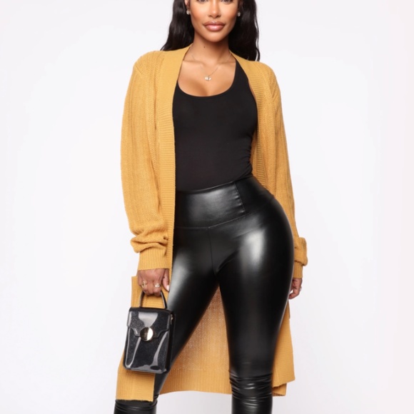 Fashion Nova Jackets & Blazers - Knitt Ribbed Cardigan (Mustard)